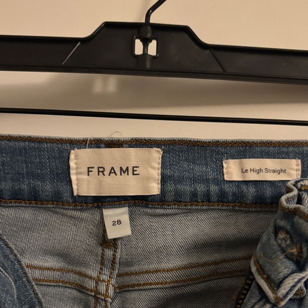 Frame Denim Women's Light Blue Straight  Leg Jeans Stretchy